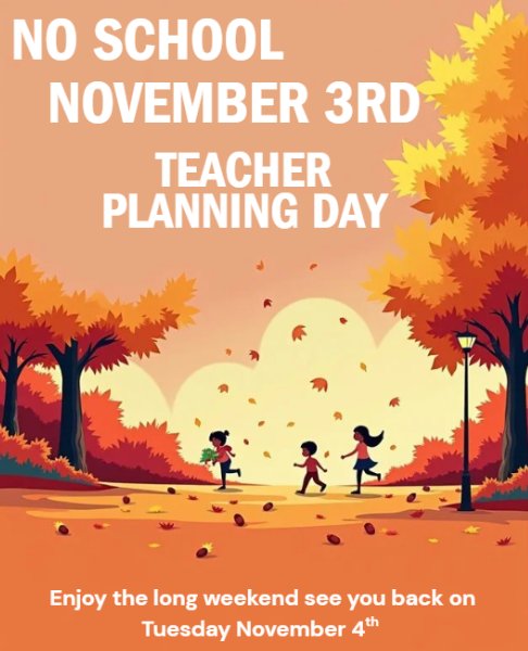 No School Teacher Planning Day